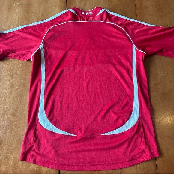 Chicago Fire MLS Soccer Jersey Yth L Climacool Adidas Authentic Red White Y2K 06 - Picture 8 of 11